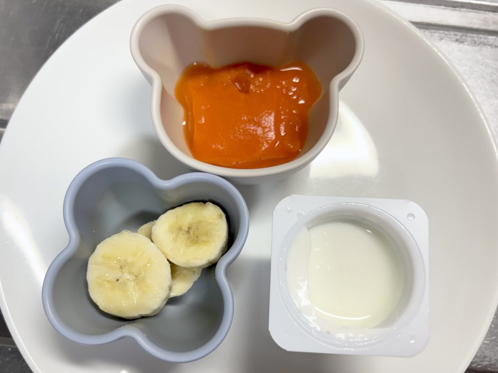 にんじんバナナヨーグルト材料